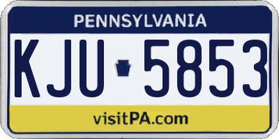 PA license plate KJU5853