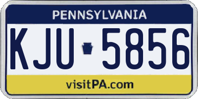 PA license plate KJU5856