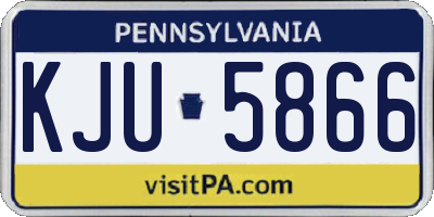 PA license plate KJU5866