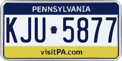 PA license plate KJU5877