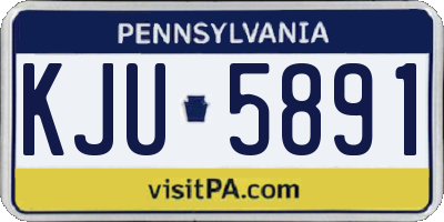 PA license plate KJU5891