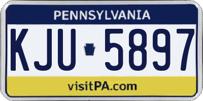 PA license plate KJU5897