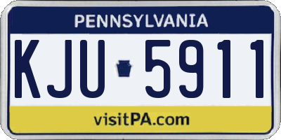 PA license plate KJU5911