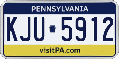 PA license plate KJU5912