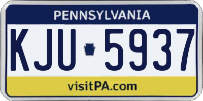 PA license plate KJU5937