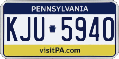 PA license plate KJU5940