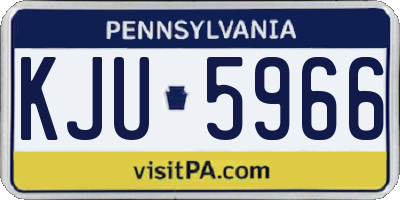 PA license plate KJU5966