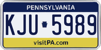PA license plate KJU5989