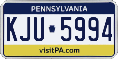 PA license plate KJU5994