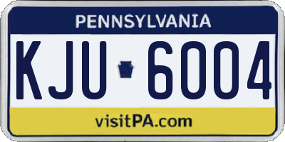 PA license plate KJU6004