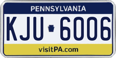 PA license plate KJU6006