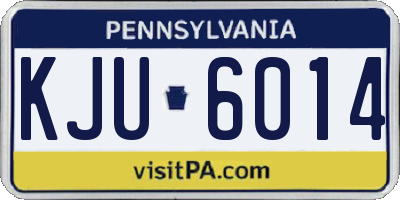 PA license plate KJU6014