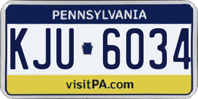 PA license plate KJU6034