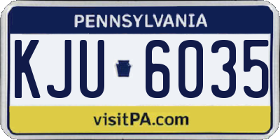 PA license plate KJU6035