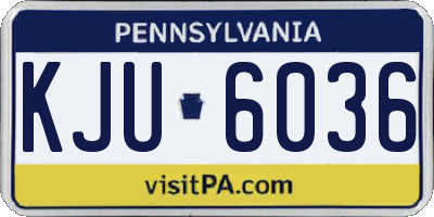 PA license plate KJU6036