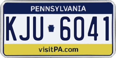 PA license plate KJU6041