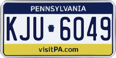 PA license plate KJU6049