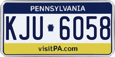 PA license plate KJU6058