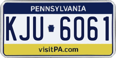 PA license plate KJU6061