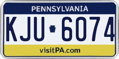 PA license plate KJU6074
