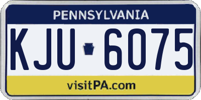 PA license plate KJU6075