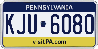 PA license plate KJU6080