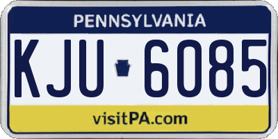 PA license plate KJU6085