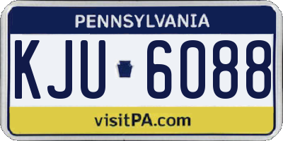 PA license plate KJU6088