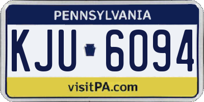 PA license plate KJU6094