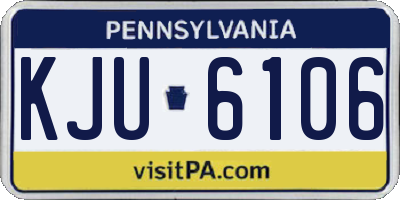 PA license plate KJU6106