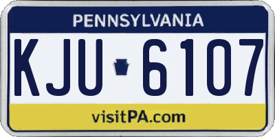 PA license plate KJU6107
