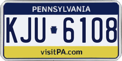 PA license plate KJU6108