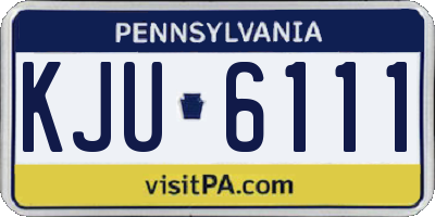 PA license plate KJU6111