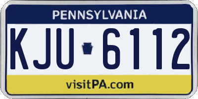 PA license plate KJU6112
