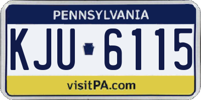 PA license plate KJU6115