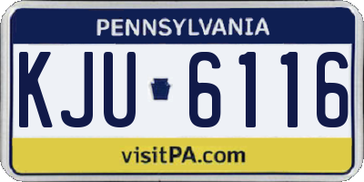 PA license plate KJU6116