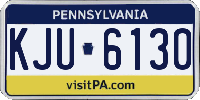 PA license plate KJU6130