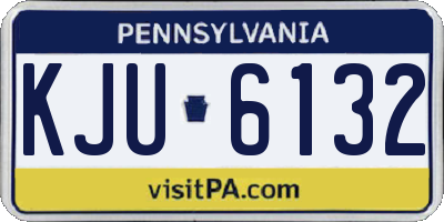 PA license plate KJU6132