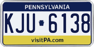 PA license plate KJU6138
