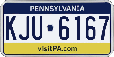 PA license plate KJU6167