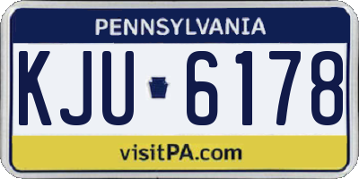 PA license plate KJU6178