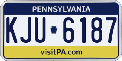 PA license plate KJU6187