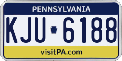 PA license plate KJU6188