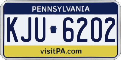 PA license plate KJU6202