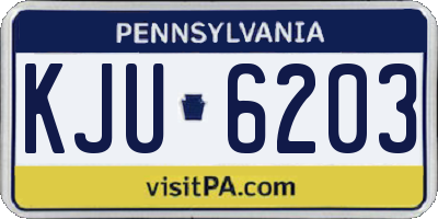 PA license plate KJU6203