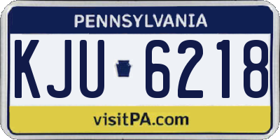 PA license plate KJU6218