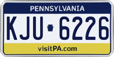 PA license plate KJU6226