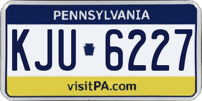 PA license plate KJU6227