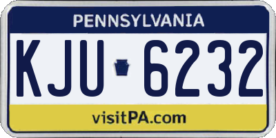 PA license plate KJU6232