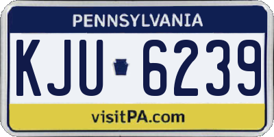 PA license plate KJU6239